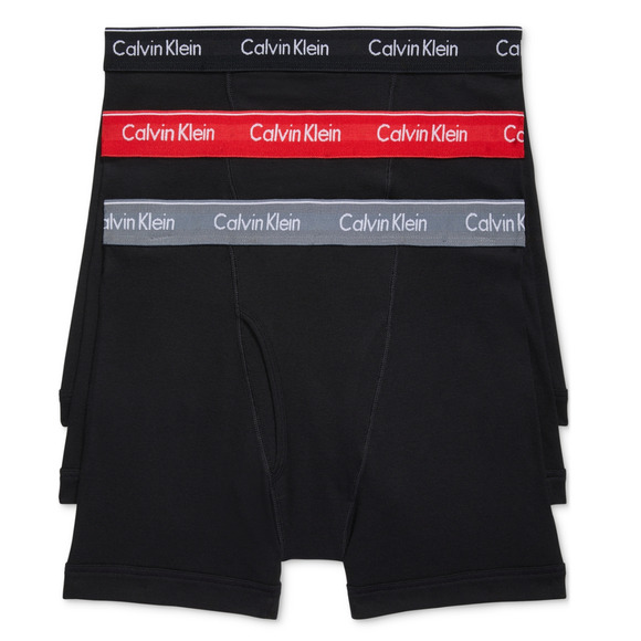 Calvin Klein Men 3-Pk Cotton Classics Boxer Briefs Black Size L - Picture 1 of 1